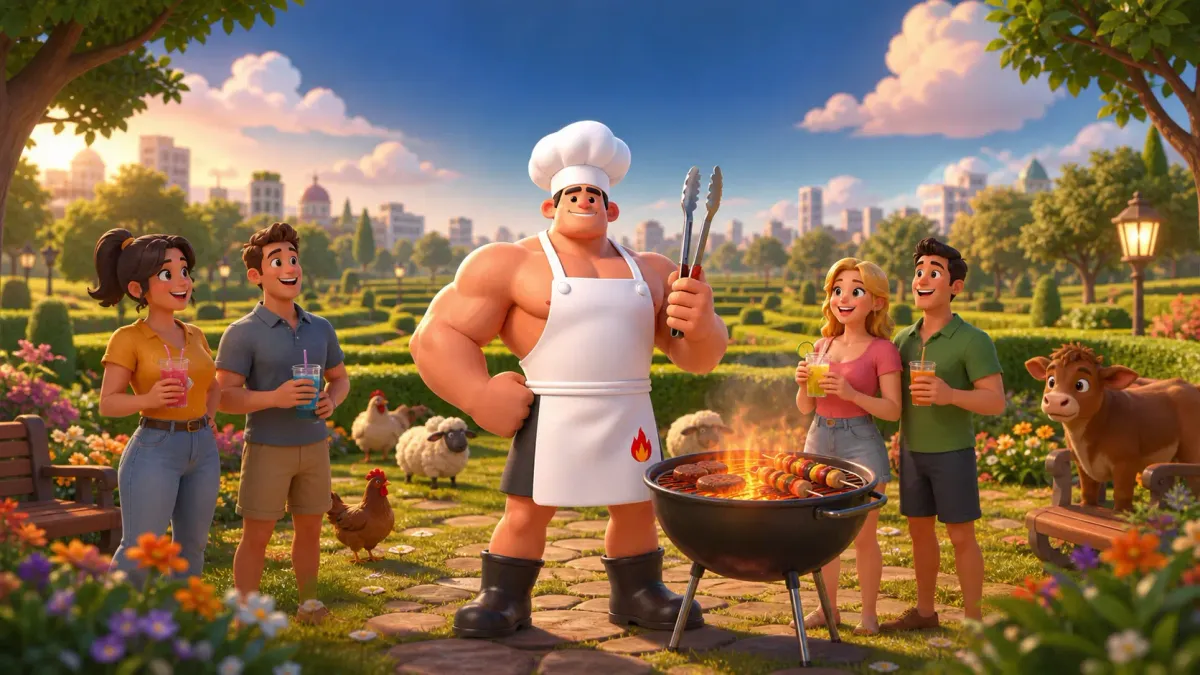 Grillman 3D — заставка игры